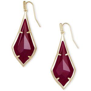 Kendra Scott – Olivia Drop Earrings Maroon Jade